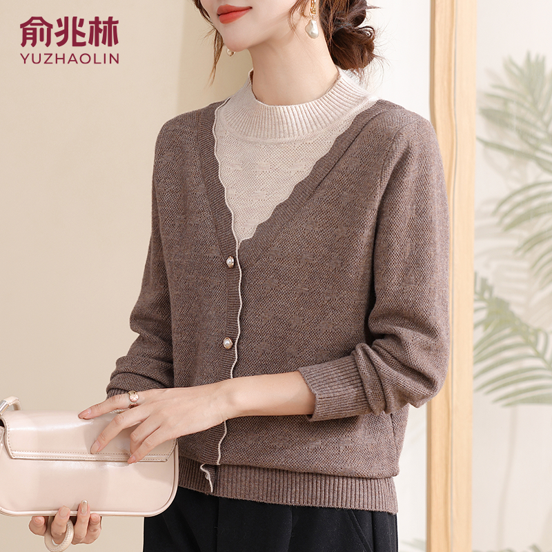 俞兆林中老年女装新款假两件