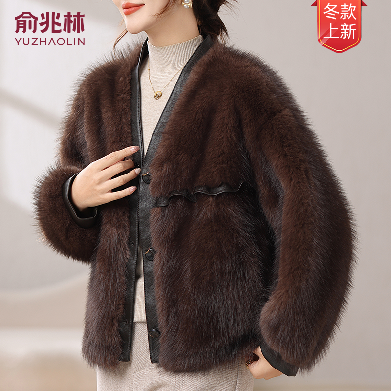 俞兆林仿貂绒妈妈装2025新款冬季