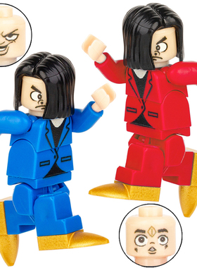 红蓝BUFF蓝色妖姬切尔西第三方超可动拼装积木人仔玩具