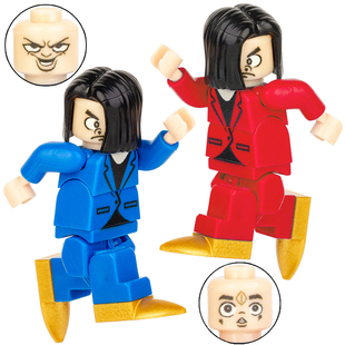 红蓝BUFF蓝色妖姬切尔西第三方超可动拼装积木人仔玩具