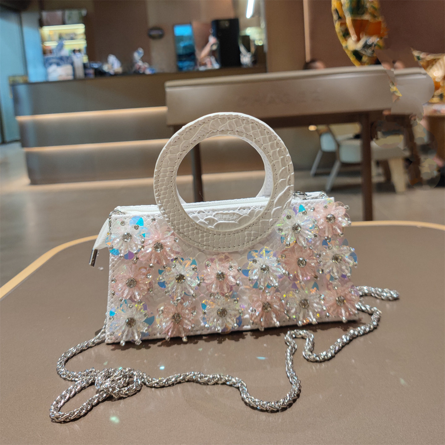 名媛链条单肩斜挎小方包晚宴女包