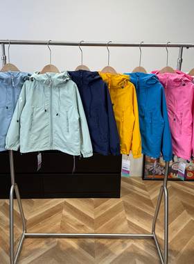 26春季新款儿童三防连帽冲锋衣男童女童防风防水外套031