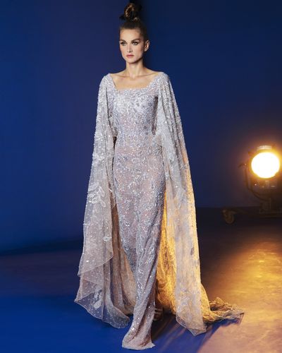 奢华遮肉显瘦纯手工缝制晚礼服