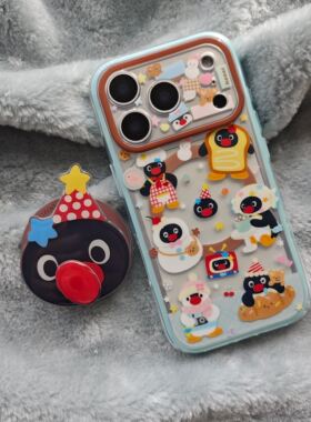 二合一可爱雪人pingu企鹅手机壳
