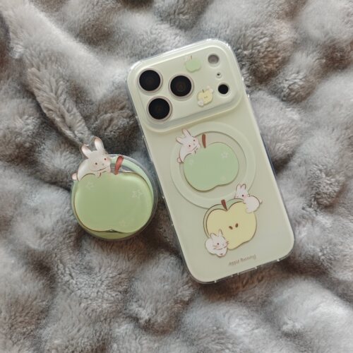 可爱星星绿色青苹果兔子手机壳