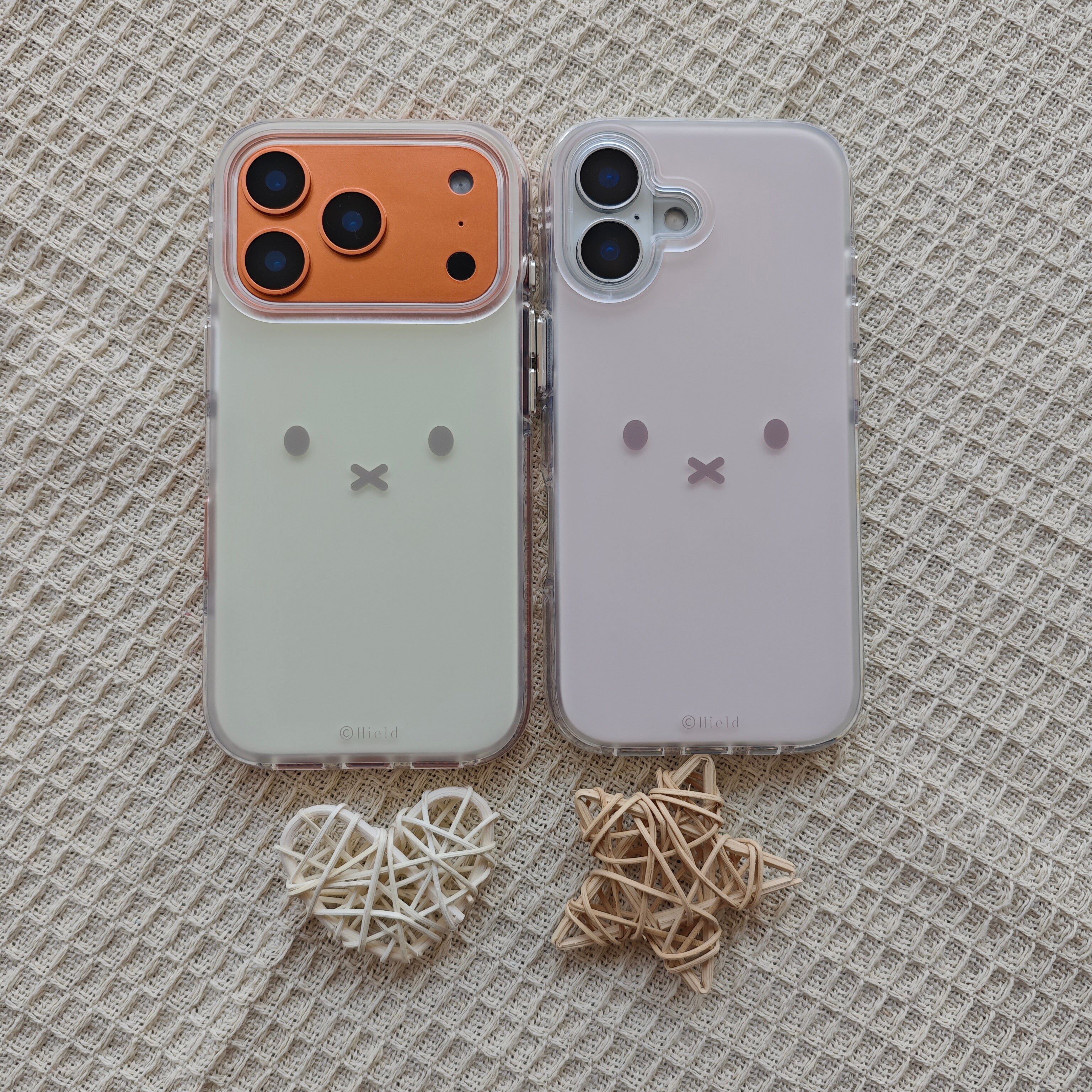 圆弧气囊IMD可爱米黄藕粉米菲兔表情手机壳适用iPhone17p