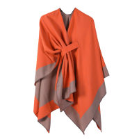 shawl cloak: Travel double-sided cloak for men and women, warm air-conditioned room shawl, solid color, large shawl for going out and shopping thumbnail 5