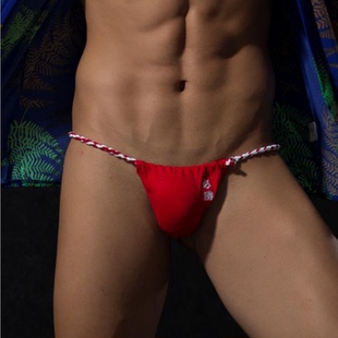 纯棉绣字日式 丁字裤 相扑裤 低腰冰丝****大码 男士 单丁裤 六尺男儿裤