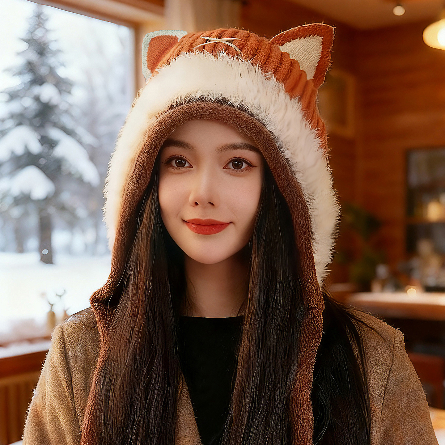 2025冬季新款护耳帽加厚毛线帽