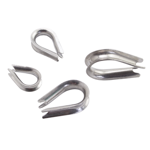 源生 304不锈钢套环夸口鸡心环钢丝绳夹头卡子多规格环套卡扣