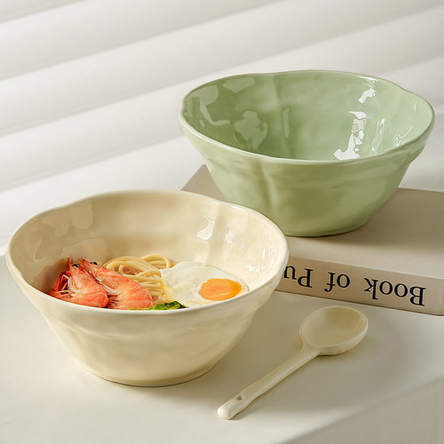 奶油风面碗高颜值陶瓷吃面碗