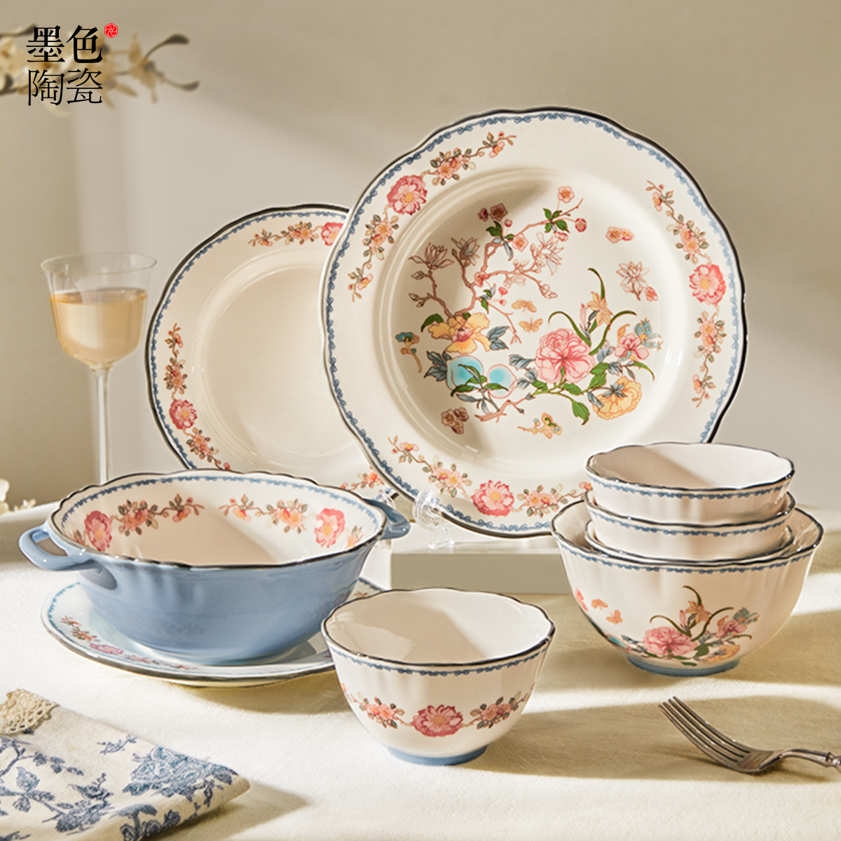 墨色新中式米饭碗家用2025新款