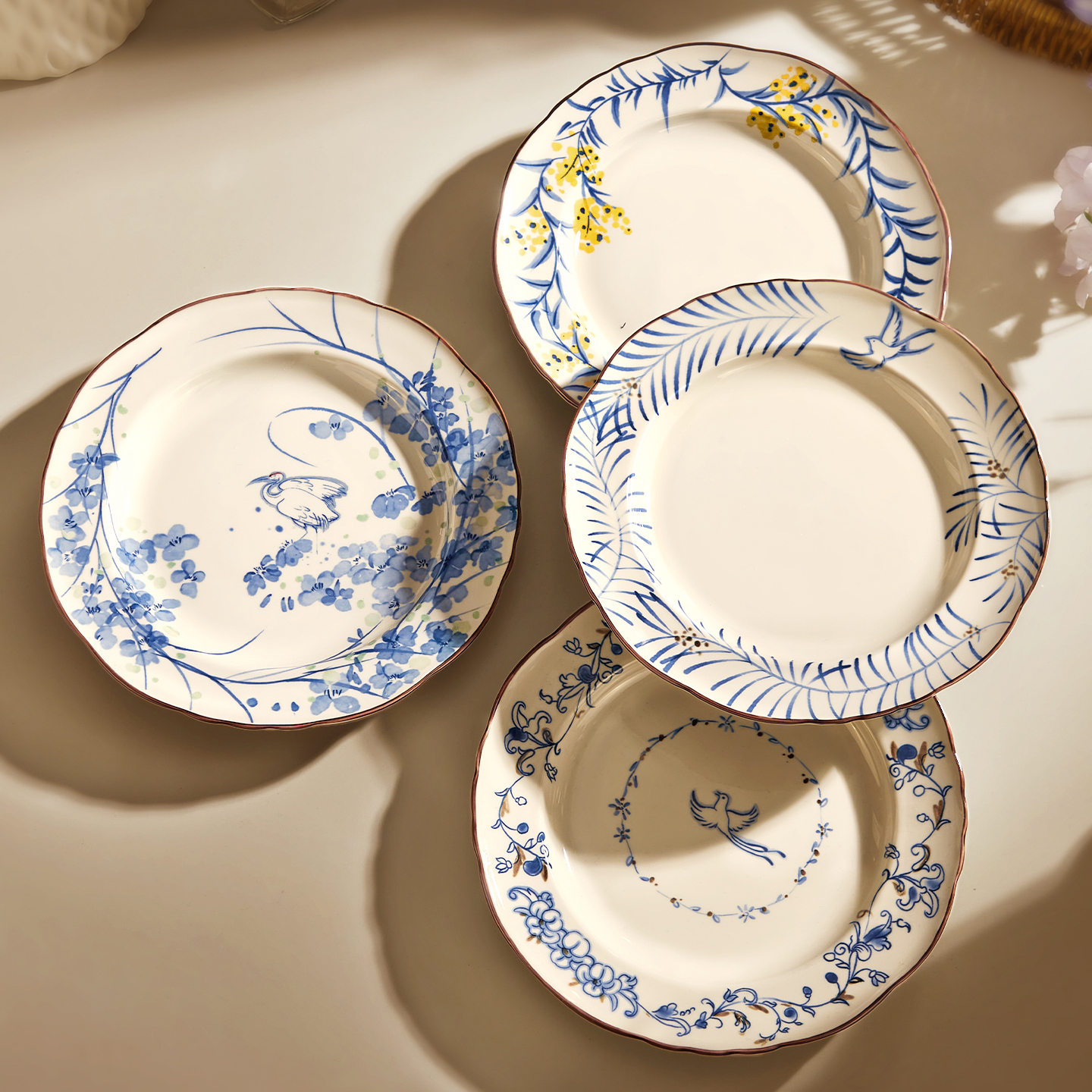 新中式陶瓷盘子菜盘家用2025新款碗碟餐具高级感好看漂亮碟子餐盘