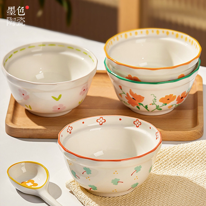 5英寸陶瓷米饭碗家用2025新款日式小碗个人专用好看的餐具吃饭碗,餐饮具,碗,淘宝优惠券,粉丝福利购,淘宝优惠卷
