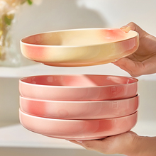 可爱深盘陶瓷盘子家用菜盘2025新款碗碟漂亮好看高颜值餐盘高级感