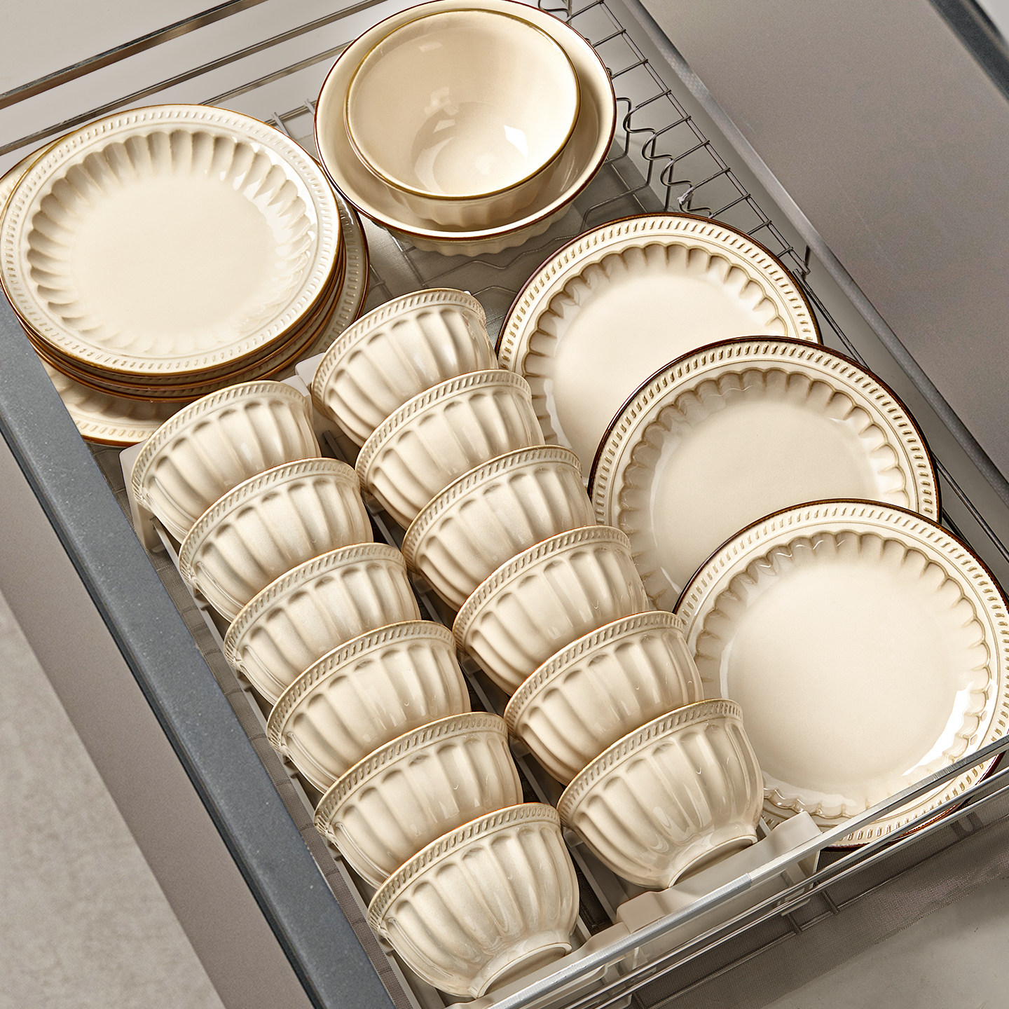 中古风碗碟套装家用碗盘陶瓷碗筷轻奢高级感复古餐具乔迁新居碗具,餐饮具,碗,淘宝优惠券,粉丝福利购,淘宝优惠卷