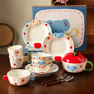 高颜值乔迁碗碟套装 生日礼物送女生新婚餐具结婚订婚碗盘碗筷礼盒