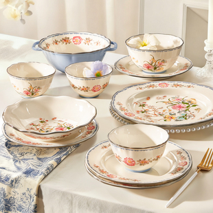 中式餐具碗碟套装家用2026新款高颜值碗筷盘子高级感乔迁新居礼物