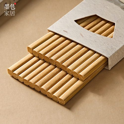 墨色黄檀木筷子家用高档中式天然实木筷木质防滑商用原木家庭套装