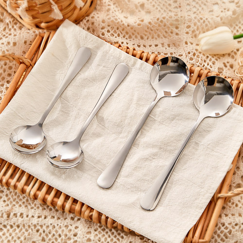 不锈钢长柄勺家用儿童勺