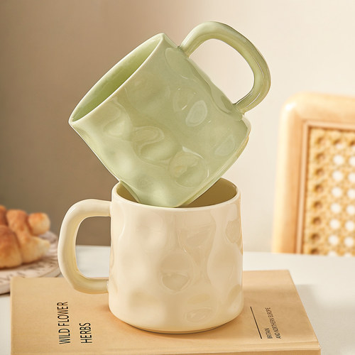 墨色奶fufu马克杯陶瓷家用喝水杯