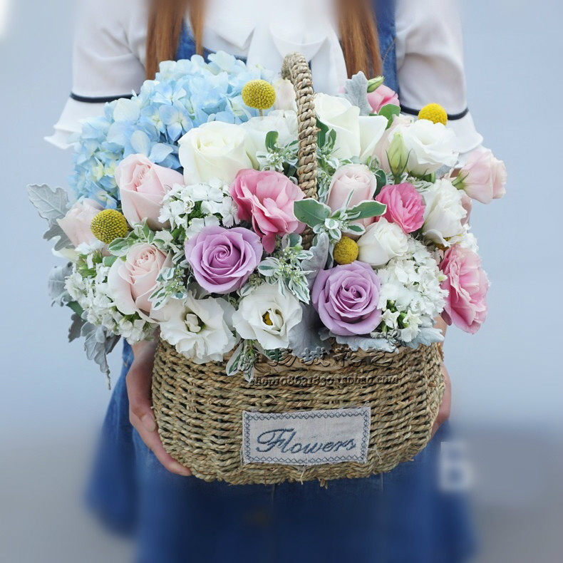 母亲节鲜花手提花篮扬州教师节鲜花妈妈生日江都高邮仪征同城速递