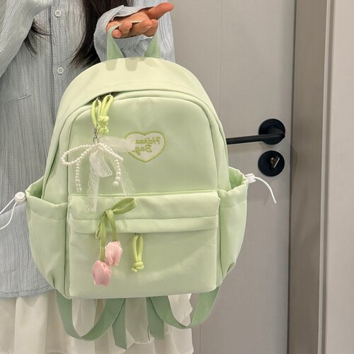 韩系学院风小清新书包女初中生森系高中简约旅游轻便高颜值双肩包
