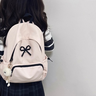 书包女高中生设计感小众ins韩系简约甜酷大容量双肩包初中生书包