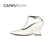 异形坡跟单鞋 女 复古法式 玛丽珍2026新款 彩物 高线公园