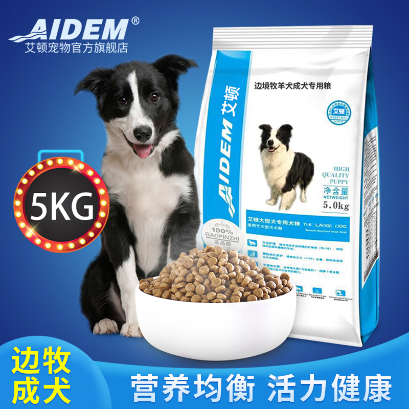 艾顿边牧大型泪痕5kg斤装幼犬