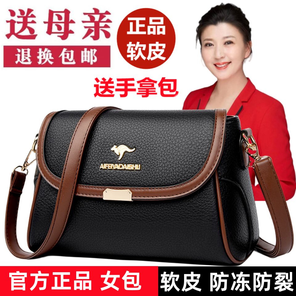 新款女士大容量单肩包多层女包