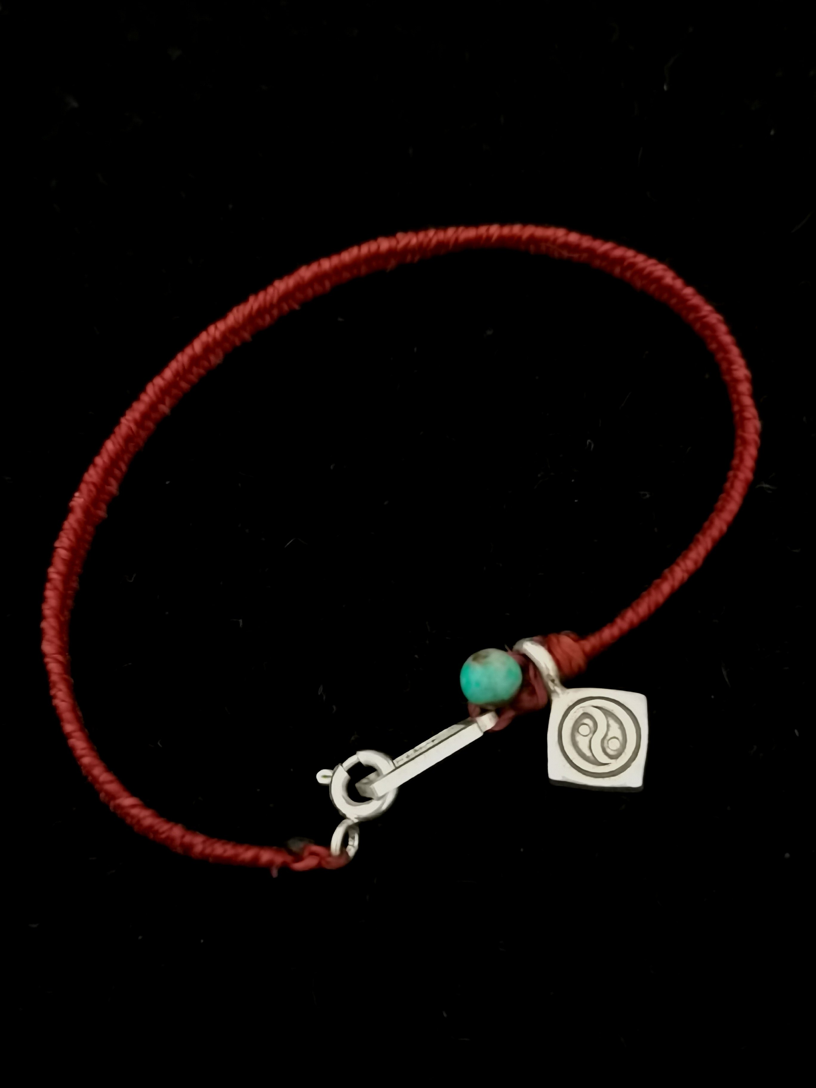 小众设计师 绿松石红细绳手链 手工编织气质925银红绳原创,饰品/流行首饰/时尚饰品新,银饰项链,淘宝优惠券,粉丝福利购,淘宝优惠卷