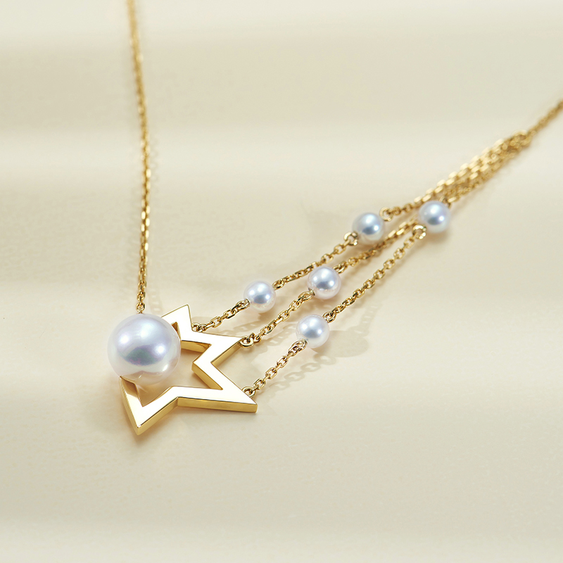 情人节新品T家同款彗星系列高端天然Akoya海水珍珠颈链18K金项链