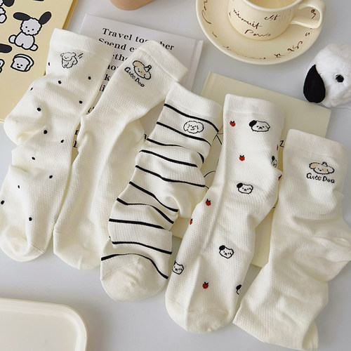 袜子女中筒袜网眼透气