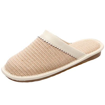 韩版情侣款家用亚麻凉拖鞋