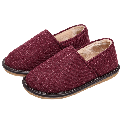 秋冬季包跟防滑软底棉拖鞋