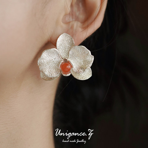 UNIG由观耳夹S925蝴蝶兰小众设计