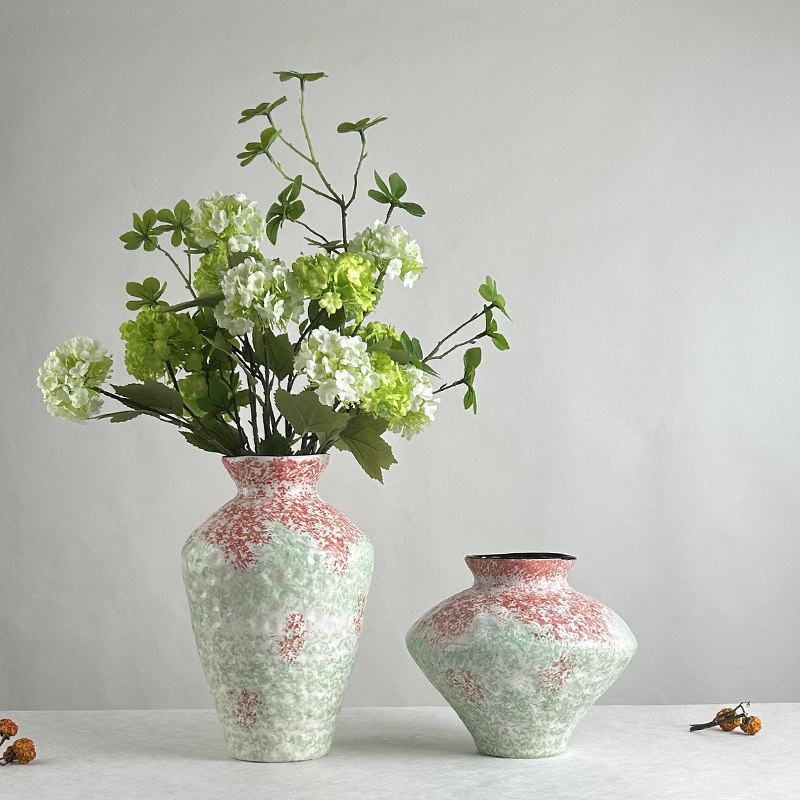 景德镇陶瓷花瓶唐彩复古插花器窑变流釉新中式家用插干花鲜花陶罐,家居饰品,花瓶,淘宝优惠券,粉丝福利购,淘宝优惠卷