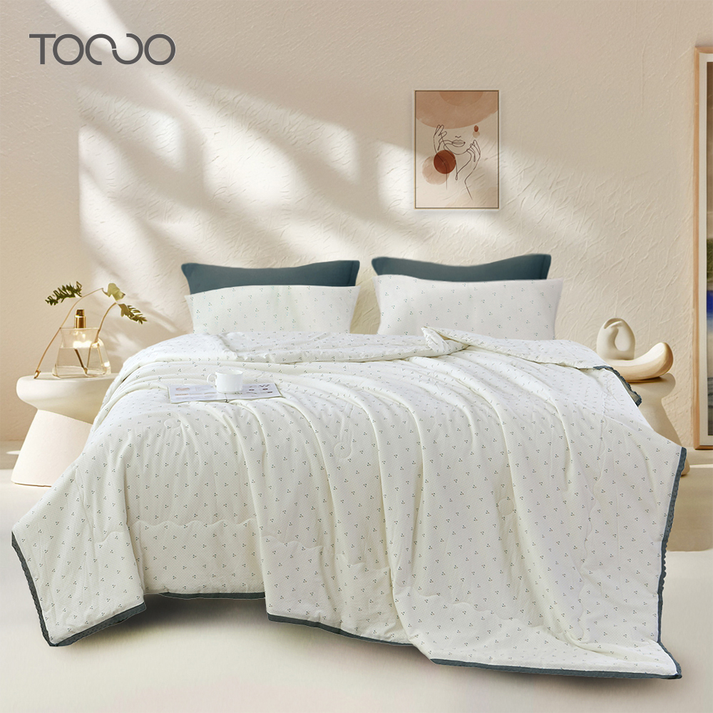Tocco/洮卡 "半亩春天"全棉空调被夏季被蕾丝锁边工艺可机洗春夏