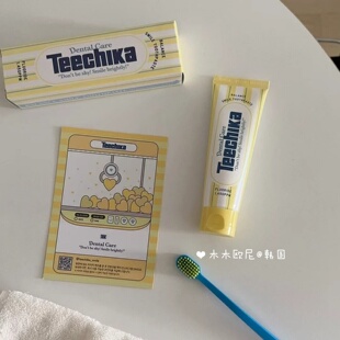 去黄防口气▲韩国teechika微笑牙膏防蛀预防牙结石清新口气氟牙膏