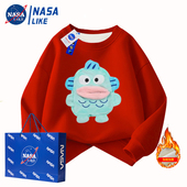 随身带纸 NASA儿童小丑鱼3D抽纸加绒卫衣秋冬季 INS超火亲子装