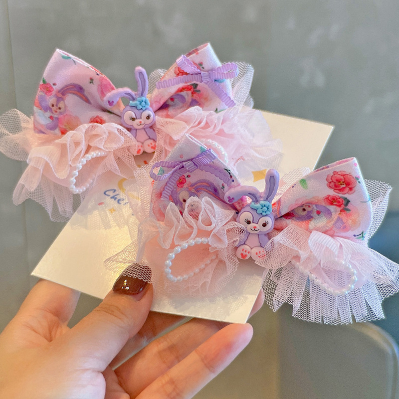 波比童话 新款玲娜贝儿公主超仙立体儿童对夹 女童发夹儿童发饰品