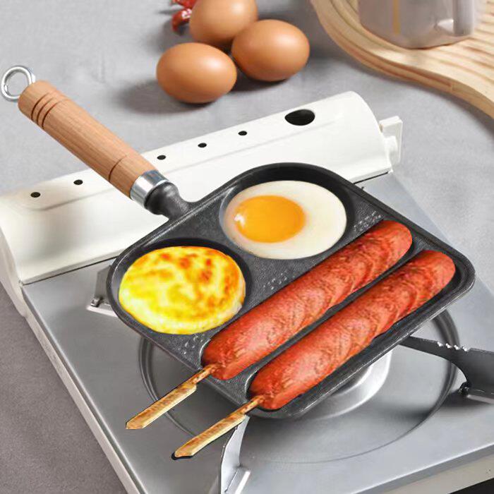 网红烤肠机家用香肠锅烤年糕烤肉煎鸡蛋铸铁烤盘煎蛋锅平底锅神器