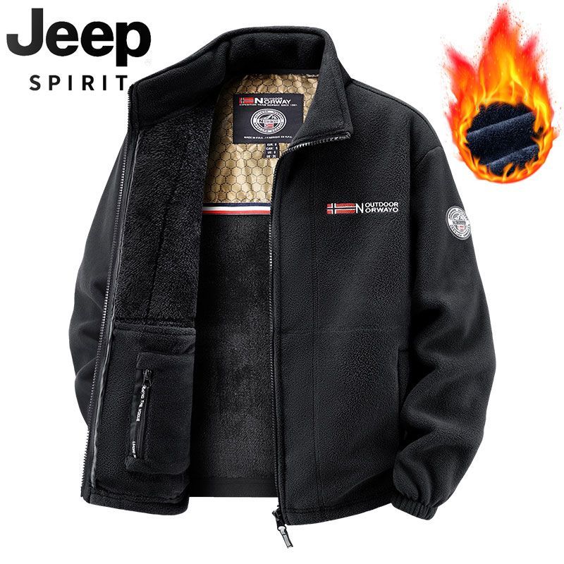 JEP吉普立领加绒防风夹克