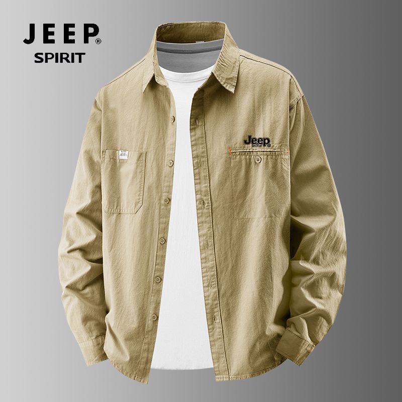 JEP吉普工装男士长袖衬衫