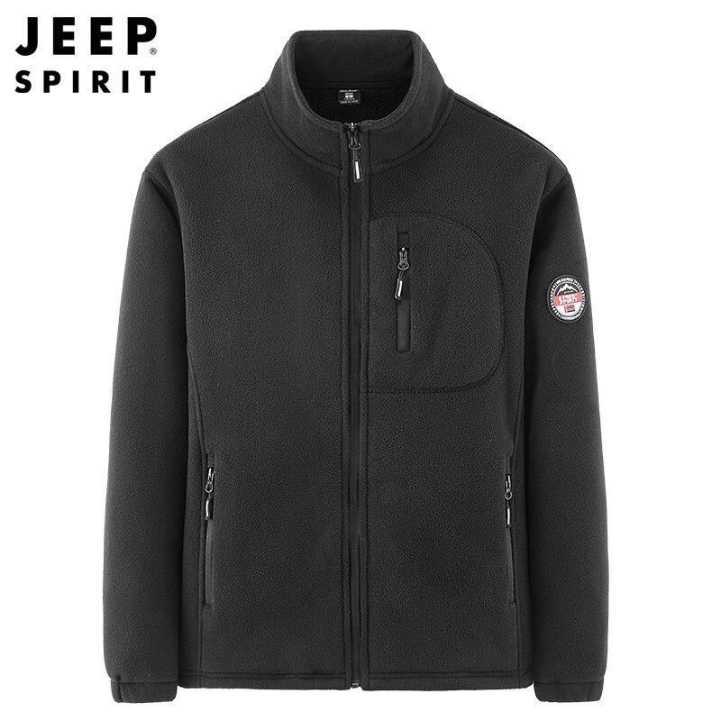JEP吉普抓绒卫衣男秋冬大