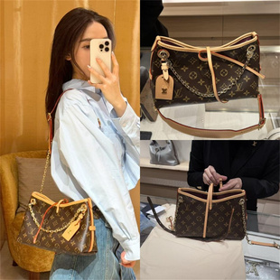 中检发货LV/女包25新款 CARRYALL BB老花链条包单肩斜跨包