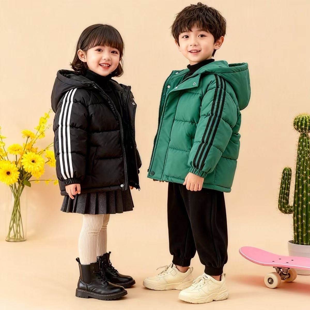 新款童装冬季加厚棉衣防寒外套大棉袄/棉服