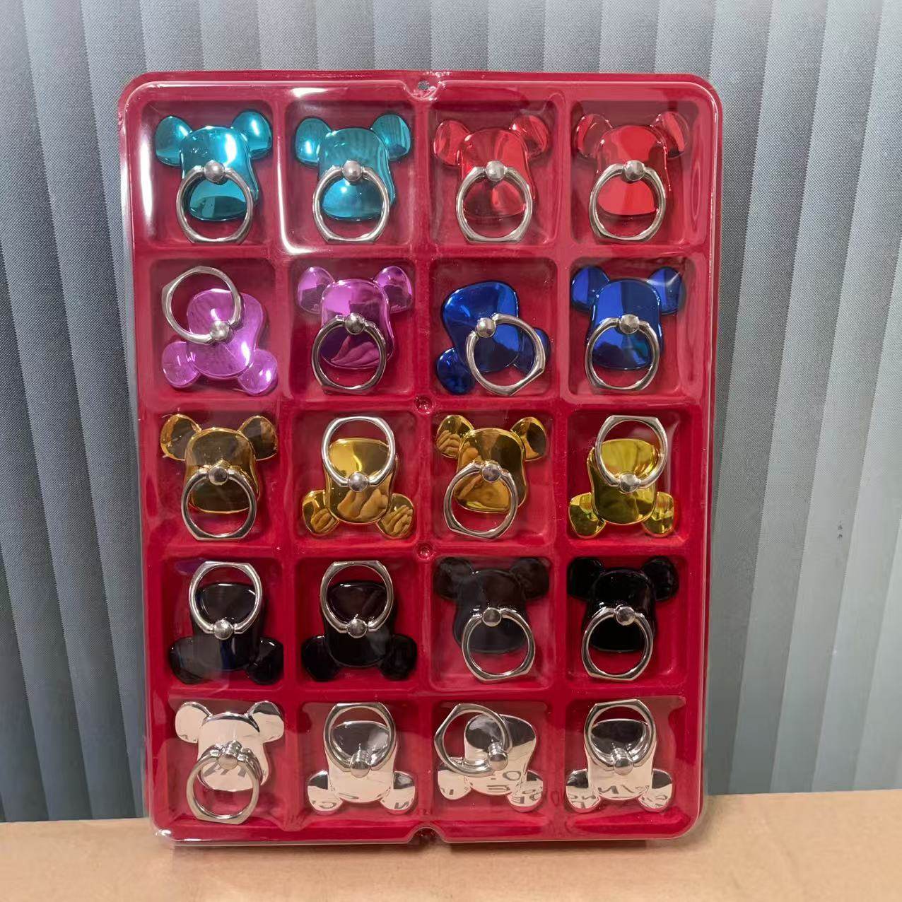 托盘手机支架 卡通水晶指环 电镀指环扣 男款 新款