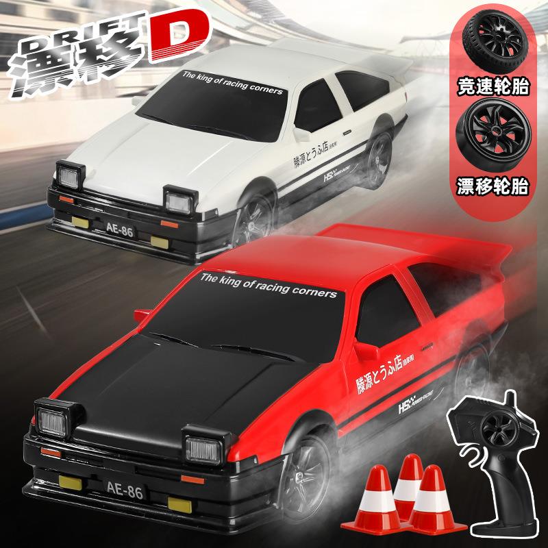 新品跨境RC遥控漂移车AE86高速四驱赛车充电跑车汽车模型儿童玩具